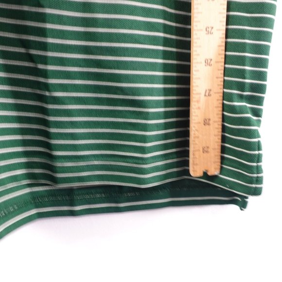 Under Armour Shirt Mens‎ Size 2XL Striped Polo Sports Golf Green Stretch Logo - Picture 6 of 12